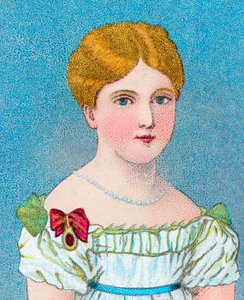 Ung dronning Victoria, deretter prinsesse Alexandrina Victoria av Kent, c1829 c1902 av Unbekannt