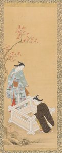 Ungdom og en jomfru nær en brønn, Edo-periode, 1615-1868. av Unbekannt
