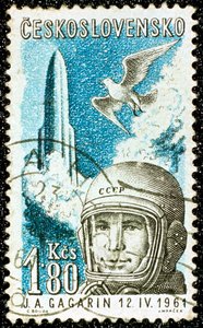 Yuri Gagarin , sovjetisk russisk kosmonaut, 1961 av Unbekannt