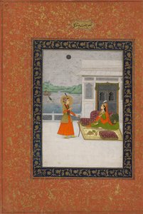 Yusuf og Zulaykha møte, ca. 1764. av Unbekannt