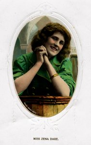 Zena Dare 1887-1975, engelsk skuespillerinne, tidlig på 1900-tallet av Unbekannt