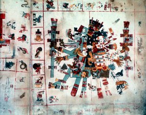 Zoomorf form fra Codex Borgianus, Mixtec, Pre-Columbian Mexico, c1400 av Unbekannt