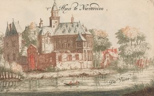 't Huys te Nieweroden', De Vecht' i: Tooneel Der Main Dutch Houses, En Lust ..., nd. av Unbekannt