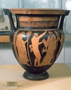 Svartfigur krater, av Kentaurens maler, ca. 480-470 f.Kr.