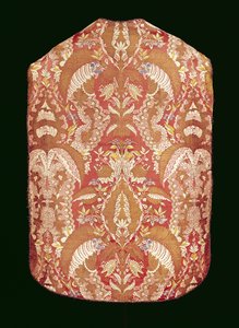 Chasuble, blondemønstret silke, fransk, ca. 1720 av Unbekannt Unbekannt