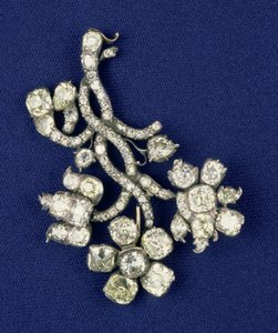 Diamantspray fra de russiske kronjuvelene, en gang eid av keiserinne Catherine, ca. 1760