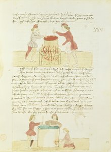 Farging av silke fra Precetti dellArte della Seta (Regler for Silk Guild) av Unbekannt Unbekannt