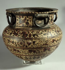 Østgreske orientaliserende dinos, mellomvillgeitstil, fra Cerveteri, ca. 615 f.Kr. (keramikk) av Unbekannt Unbekannt