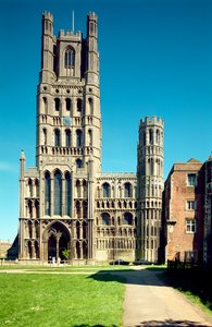 Ely Cathedral, (fra 1102), Vestfasade, Ely, Cambridgeshire, Storbritannia av Unbekannt Unbekannt
