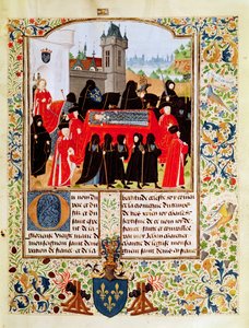 Fr 2691 f.11 Charles VI av Frances begravelse i 1422 med hertugen av Bedford som hovedsørger og medlemmer av det parisiske parlamentet av Unbekannt Unbekannt
