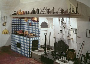 Interiør på kjøkkenet til Hotel de Cabris, 1774
