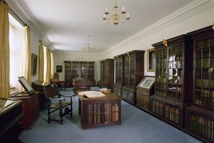 Innvendig utsikt over Pepys Library, Magdalene College, Cambridge av Unbekannt Unbekannt