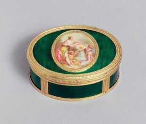 Louis XVI snusboks i gull og emalje, av Pierre-Francois Drais, Paris, 1774