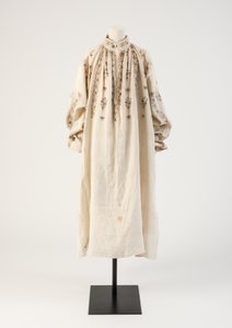 Herre svart brodert linskjorte, 1600-tallet (lin) av Unbekannt Unbekannt