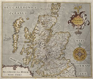 Kart over kongeriket Skottland, Scotia Regnum fra 1600-tallet