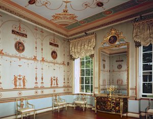 Osterley Park, The Etruscan Room, bygget av Robert Adam (1728-92) startet i 1761, Middlesex, Storbritannia av Unbekannt Unbekannt