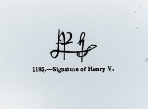 Signatur av Henry V (1387-1422) av Unbekannt Unbekannt