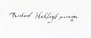 Signatur av Richard Hakluyt (ca. 1552-1616) av Unbekannt Unbekannt