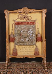 The Bag of the Great Seal, holdt av Lord Keeper, Sir Orlando Bridgeman (1667-72) av Unbekannt Unbekannt
