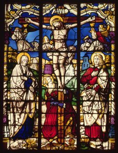 Korsfestelsen, glassmalerier, sannsynligvis fra Abbey of Altenberg, nær Köln, kanskje designet av maleren kjent som Master of the Holy Kindred, ca. 1500 av Unbekannt Unbekannt