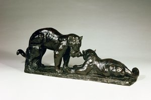 To Jaguarer av Rembrandt Bugatti (1885-1916) av Unbekannt Unbekannt