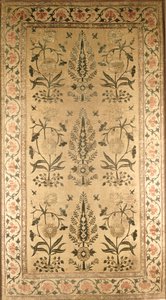 Fløyelsgulvspredning, Moghul, Shah Jahan-perioden, 1628-58 av Unbekannt Unbekannt