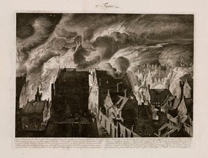 En stor brann, Amsterdam, Holland, 27. juli 1679 av Unbekannt