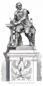 En statue av Theophraste Renaudot. av Unbekannt