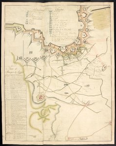 A tinted plan of the siege works. Journal of the siege of Bergen op Zoom, by the French, in 1747; preceded by an account of the state of the French artillery at that time.   1376769   no       norwegian Successfully Translated  Original: Colcha Translat: C av Unbekannter Künstler