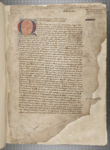 En transkripsjon, i tre hender, av de filosofiske verkene til Marcus Tullius Cicero tilsynelatende hentet fra editio romana fra 1471, med marginalia i hånden til Archibald Whitelaw og andre, ca. 1480 (blekk på pergament) av Unbekannt