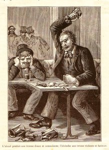 Absint versus alkohol, ca 1900 av Unbekannt