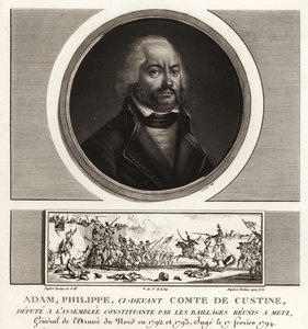 Adam Philippe, Comte de Custine, fransk revolusjonær general, henrettet for forræderi 1793 av Unbekannt