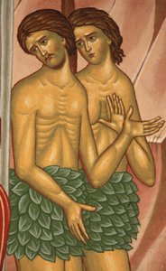 Adam og Eva. Saint-Antoine-le-Grand ortodokse kirke Saint-Laurent-en-Royans Frankrike av Unbekannt