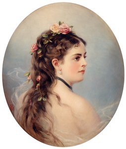 Adela-Juana-Maria, kjent som Adelina Patti (olje på lerret) av Unbekannter Künstler