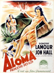 Aloma of the South Seas filmplakat av AlfredSantell med Dorothy Lamour og Jon Hall i hovedrollene 1941 av Unbekannt