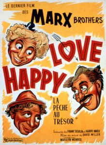 Plakat for filmen Treasure Fishing, LOVE HAPPY, av DAVIDMILLER med Marx Brothers 1949 av Unbekannt