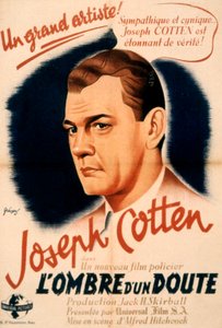 Plakat av filmen Shadow of a Doubt av AlFredhitchcock med Joseph Cotten 1943 av Unbekannt