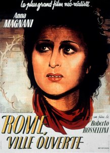 Roma open city filmplakat av Roberto Rossellini med Aldo Fabrizi og Anna Magnani 1944 av Unbekannt