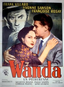 Plakat av filmen Wanda la pecheresse av DuilioColetti med Frank Villard Yvonne Sanson og Francoise Rosay 1952 av Unbekannt