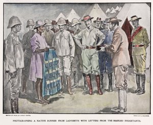 Afrikaner som leverte brev til britiske soldater under boerkrigen, ca 1900 av Unbekannt