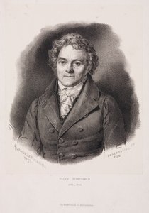Alois Senefelder, tysk oppfinner av litografi, tidlig på 1800-tallet av Unbekannt