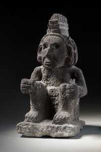 En aztekisk steinfigur av en Macuilxochitl, ca. 1200-1521 av Unbekannt