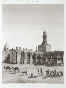 En gammel moske nær Bab el-Nasr, Kairo, Egypt, ca 1798 av Unbekannt