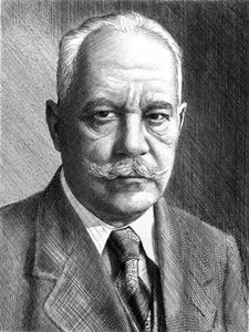 Arnold Sommerfeld , tysk fysiker, c1910-1920 av Unbekannt