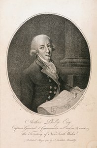 Arthur Phillip , britisk marinekommandant, ca 1789 av Unbekannt