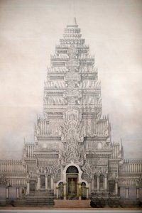 Asian Civilizations Museum, Angkor, Utforsking av Kambodsjas hellige by, Forfra av de tre første innhegningene til ANgkor wat, Louis Delaporte, Kambodsja av Unbekannt