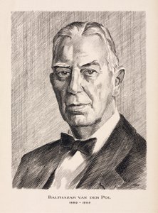 Balthazar van der Pol , nederlandsk elektroingeniør, ca 1930-tallet av Unbekannt