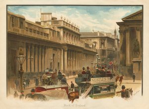 Bank of England, London - slutten av 1800-tallet av Unbekannter Künstler