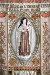 Banner: ""St. Therese av Jesusbarnet, be for oss."", Honfleur, Frankrike av Unbekannt