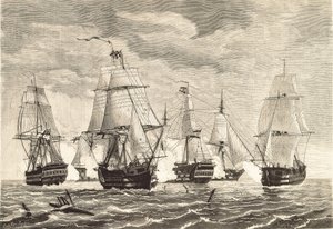 Slaget ved Trafalgar (21. oktober) av Unbekannter Künstler